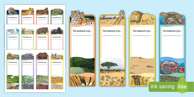 Wildlife Bookmark Toppers (teacher made) - Twinkl