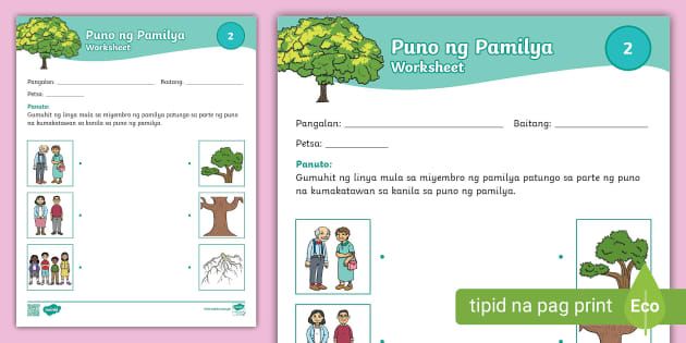 Puno Ng Pamilya Worksheet 2 Philippines Twinkl Twinkl 1107