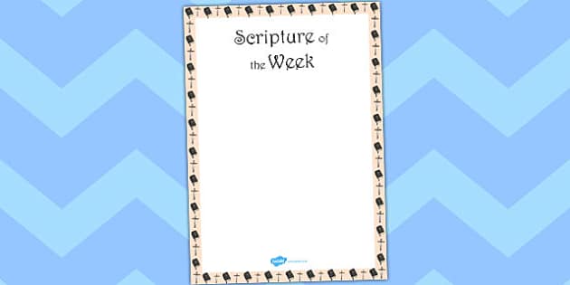 Scripture of the Week Editable Poster (Hecho por educadores)