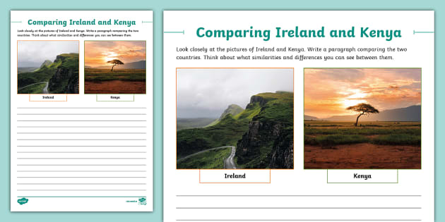 Comparing Ireland And Kenya Worksheet (teacher Made)