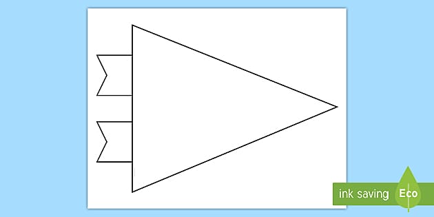 Blank Pennant Banner Template - Pennant Template - Twinkl