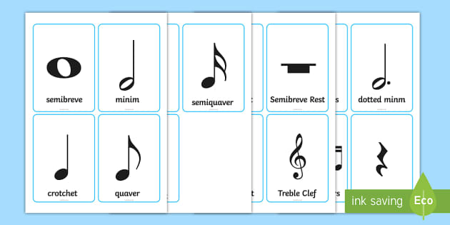 Music Notes Images  Music Notes Cards (Teacher-Made)