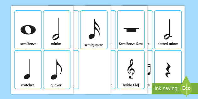 music note symbols and names