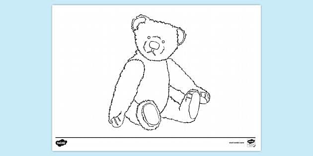 Premium Vector | Teddy bear coloring pages drawing for kids