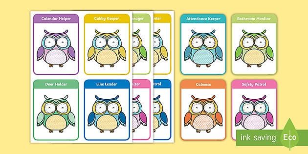owl printables for classroom