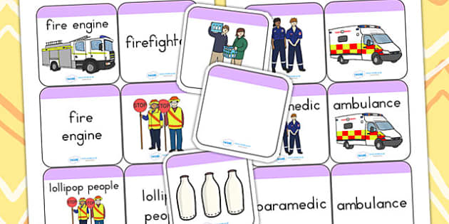 People Who Help Us Matching Cards (teacher made) - Twinkl