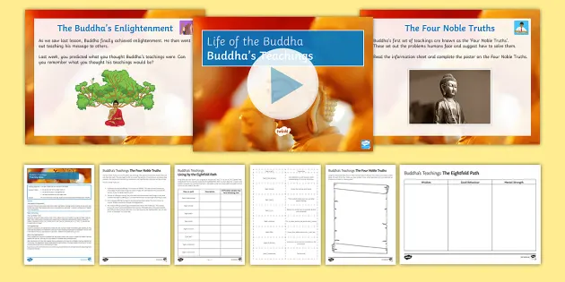 the teachings of buddha 4 noble truths worksheet and more
