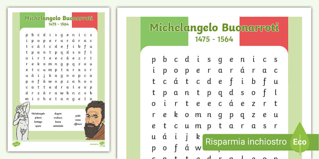 Michelangelo Bonarroti  Parole intrecciate (teacher made)