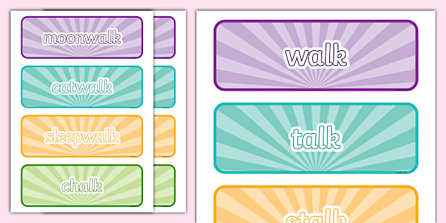 -alk Sound Word Cards (Hecho por educadores) - Twinkl