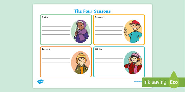 The Four Seasons Writing Frame (teacher made) - Twinkl