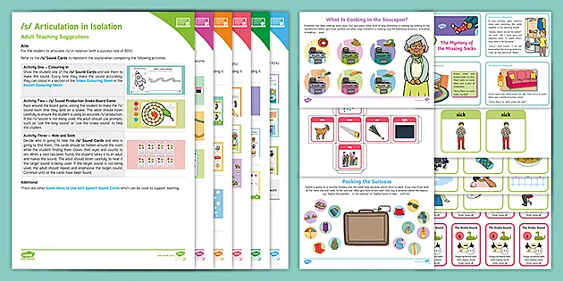 s/ Sound Articulation Complete Pack (Teacher-Made) - Twinkl