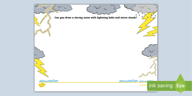 FREE! - Lightning Bolt Drawing Prompt (teacher made)