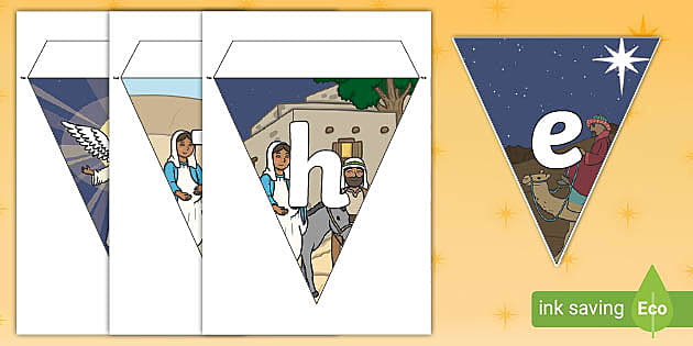 The Nativity Display Bunting - KS1 (teacher made) - Twinkl