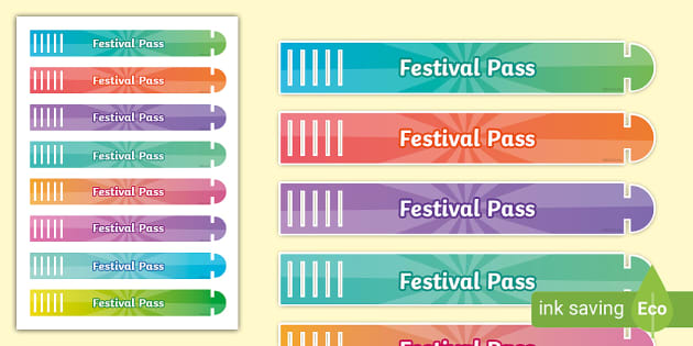 Festival Wristbands (teacher made) - Twinkl