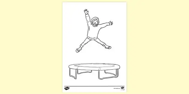 jumping coloring page