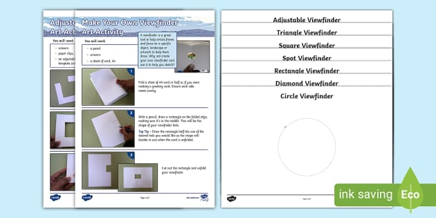Art Viewfinder Template Pack (Teacher-Made) - Twinkl
