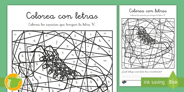 Colorea Con Letras La Letra B Teacher Made