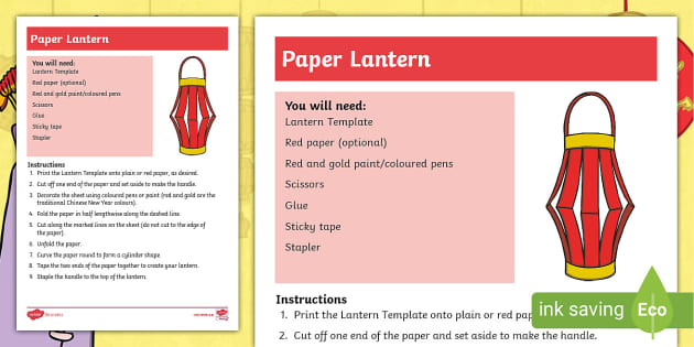 👉 Paper Lanterns - Free Chinese Style Lanterns - Twinkl