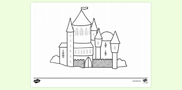 Drawing Cartoon Castle In Children's Day Playground PNG Images | PSD Free  Download - Pikbest