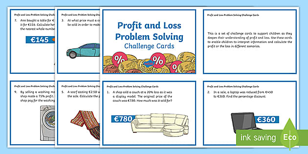 problem solving profit and loss