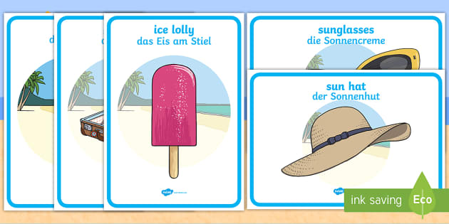 Summer Display Posters English German