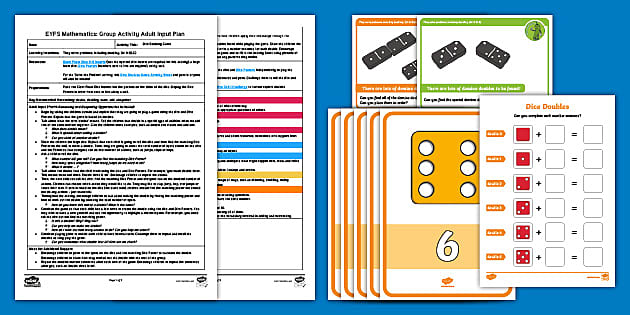 Eyfs Maths Dice Doubling Game Group Activity Adult Input Plan And Resource 9995