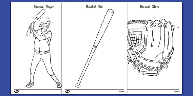 Baseball Coloring Sheets (Teacher-Made)