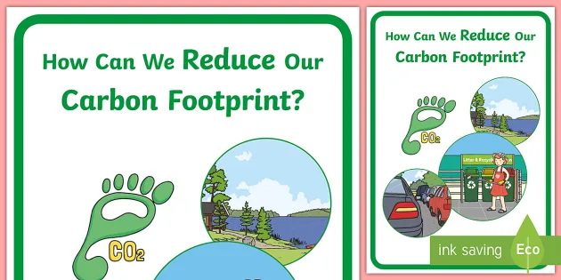 How Can We Reduce Our Carbon Footprint? Display Poster