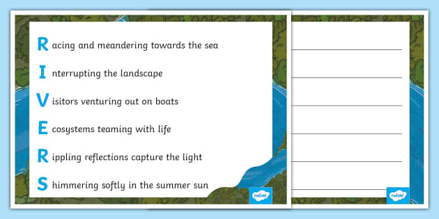 Rivers Acrostic Poem Example and Template - KS2 - Twinkl