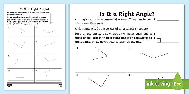 Right, Obtuse and Acute Angles (examples, solutions, videos, homework,  worksheets, lesson plans)