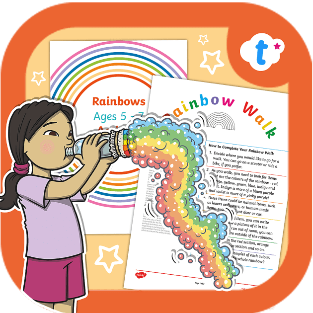 Twinkl Parents Wellbeing Newsletter - Family Rainbow Activities