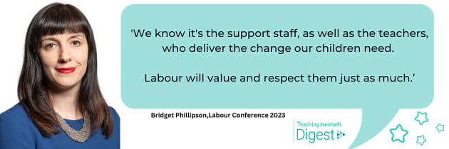 Bridget Phillipson: ‘Labour Will Value And Respect’ Support Staff - Twinkl