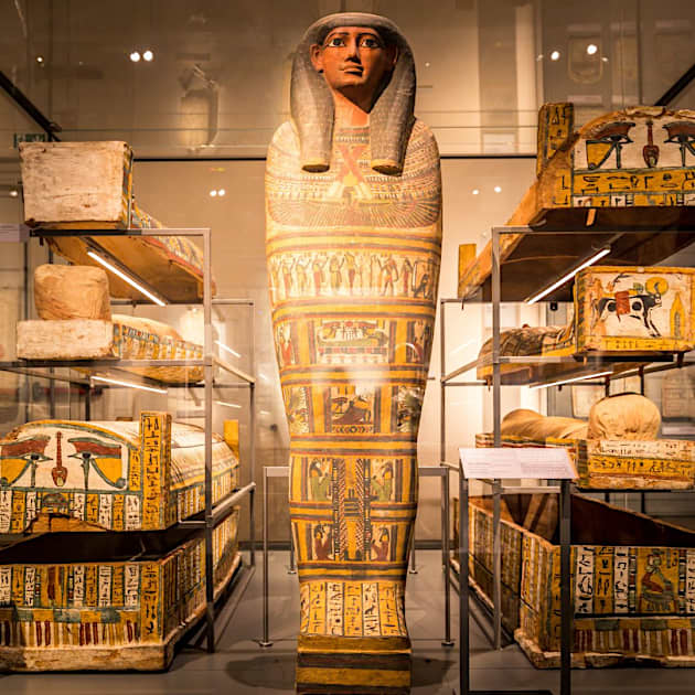 Tutankhamun museum display