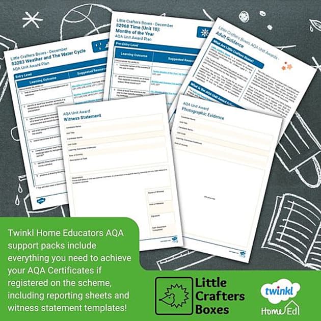 AQA Unit Awards with Twinkl and Little Crafters Boxes