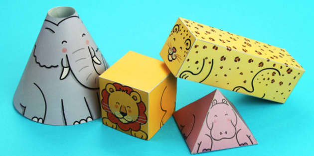 animal themed 3d shapes