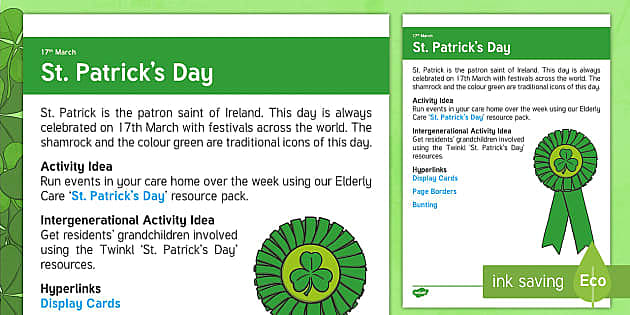 St. Patrick's Day for Kids, 17 March, History of St. Patrick's Day