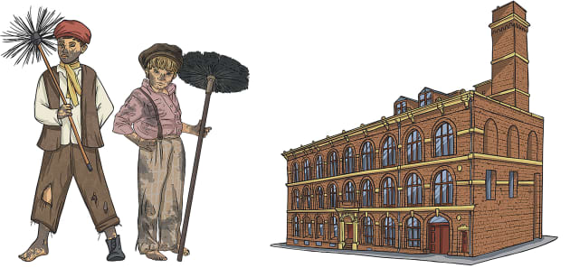 factory school victorian times clipart