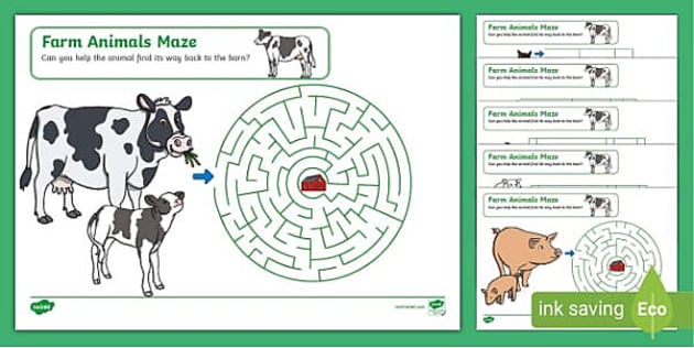 animal mazes for kids