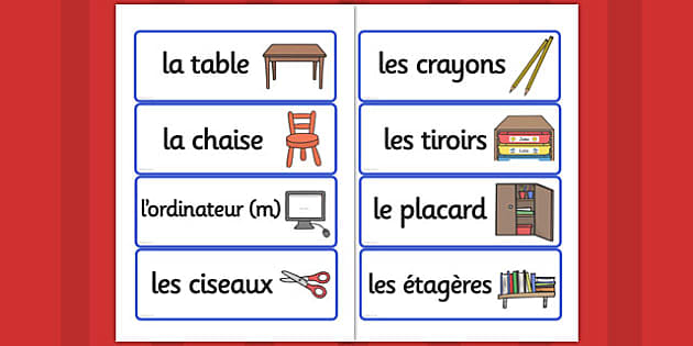 How Do We Say The French Words For Classroom Equipment Twinkl Blog