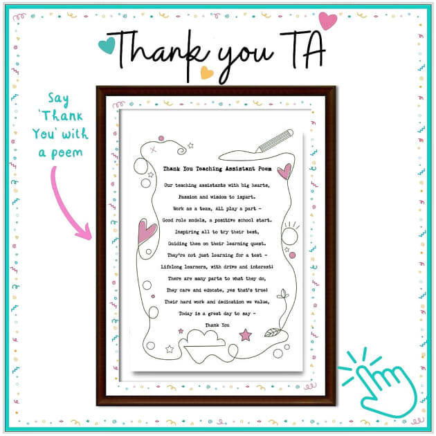 Thank You Teaching Assistants Twinkl