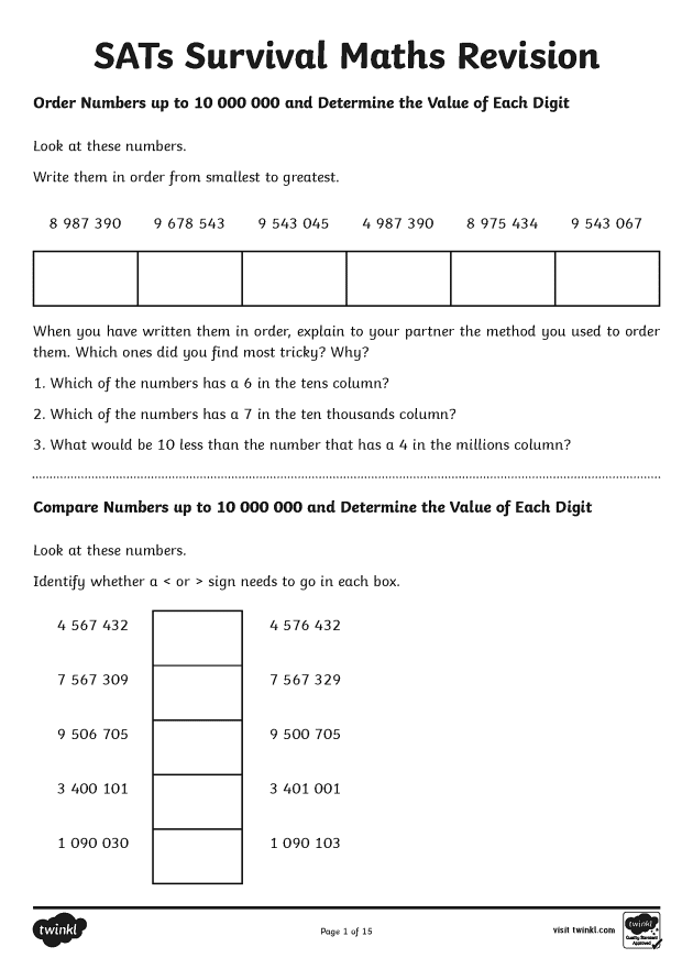 A Parents' Guide to the Year 6 SATs: Maths