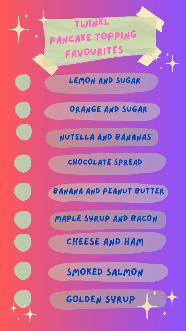 Pancake Day Activities for KS1 What's on the menu?