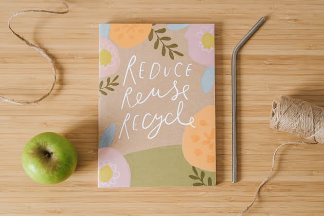  snížit, znovu použít a recyklovat na notebooku wi