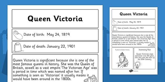Queen victoria facts homework help