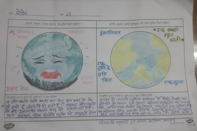 The Earth Today And Tomorrow Cop26 Activity Drawings From India