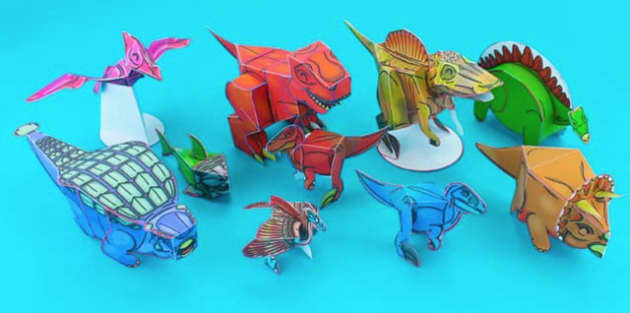 Dinosaurs Paper Craft Templates