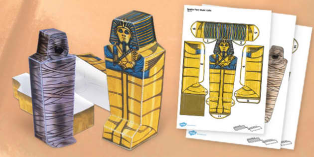 Egyptian Mummy Paper Craft Pack