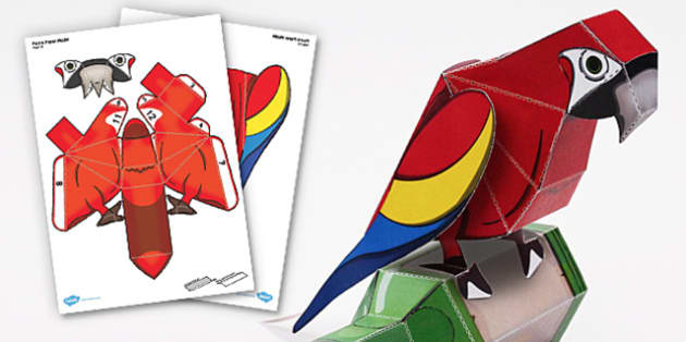 Parrot Paper Craft Template