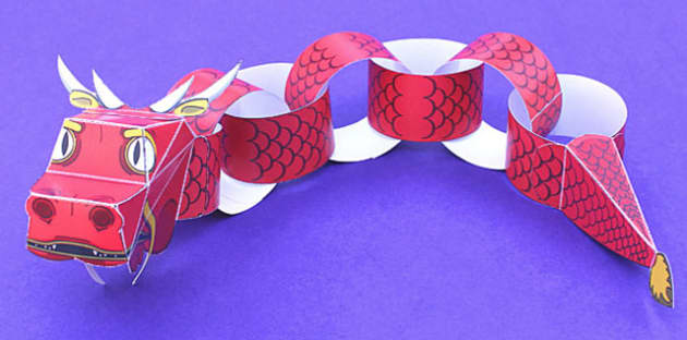 Dragon Paper Craft Template