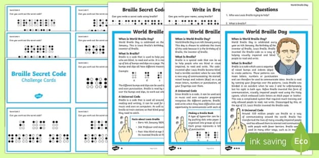 World Braille Day Twinkl